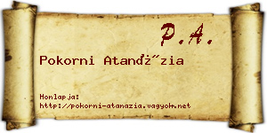 Pokorni Atanázia névjegykártya